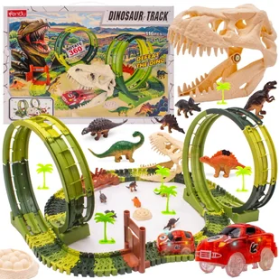 Tor Wyścigowy Samochodowy Dla Dzieci Duży Dinozaur 116 El Dinozaury Auto Sun Baby - Zabawki konstrukcyjne - miniaturka - grafika 1