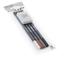 Kredki, ołówki, pastele i pisaki - Winsor&Newton zestaw ołówków do szkicowania — 4 ołówki z gumką na blistrze - miniaturka - grafika 1