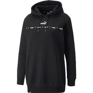 Bluzy damskie - PUMA Damska bluza z kapturem Puma Power Tape, wydłużona bluza z kapturem Fl Sweat - miniaturka - grafika 1