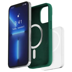 PURO ICON MAG - Etui iPhone 14 Pro MagSafe (Dark green) - Etui i futerały do telefonów - miniaturka - grafika 1