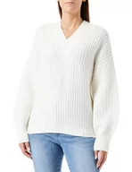 Swetry damskie - HUGO Sweter damski Sesamia Knitted, Open White110, S - miniaturka - grafika 1
