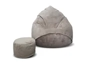 Pufy i podnóżki - Pufa sako XXXXL worek + gratis Sorriso beżowa - miniaturka - grafika 1