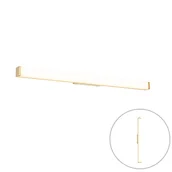 Lampy ścienne - QAZQA Kinkiet łazienkowy mosiądz 92 cm z diodą LED IP44 - Cascada - miniaturka - grafika 1