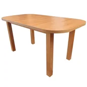 Stoły - STÓŁ ROZKŁADANY 150X90CM (NR 12) OWAL, LAMINAT / WKŁADKA 40CM, NOGI PROSTE - miniaturka - grafika 1