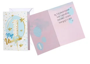 PASSION CARDS PASSION CARDS Karnet roczek niebieski PR PASS2295 - Kartki okolicznościowe i zaproszenia - miniaturka - grafika 1