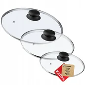 Pokrywki - Pokrywa żaroodporna z uchwytem 20 cm + 24 cm + 28 cm - miniaturka - grafika 1