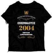 Gadżety dla niej i dla niego - Koszulka Życie zaczyna się po osiemnastce Prezent T-shirt - miniaturka - grafika 1