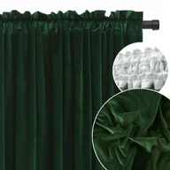 Zasłony - Zasłona welurowa BUTELKOWA ZIELEŃ 140x230cm elegancka miękka salon gruba - miniaturka - grafika 1