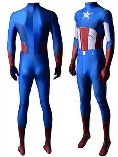 Strój Przebranie Kapitan Ameryka Cosplay 152/158 Z Metki L - Stroje karnawałowe Strój Przebranie Kapitan Ameryka Cosplay 152/158 Z Metki L - Stroje karnawałowe - miniaturka - grafika 1