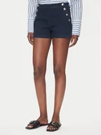 Spodenki damskie - Morgan Szorty jeansowe 241-SHIVAL Granatowy Slim Fit - miniaturka - grafika 1