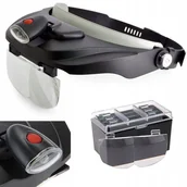 Mikroskopy i lupy - Lupa Nagłowna Okulary Precyzyjne Mocny Led 3,5X - miniaturka - grafika 1