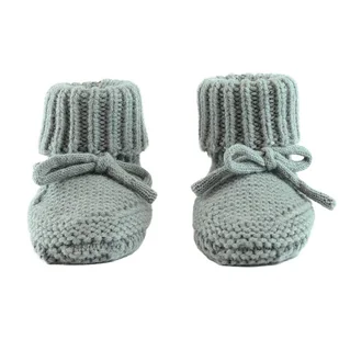 Buciki niechodki z wełny merino 100 miętowe Silk 6-12 mies. - Buty dla dziewczynek - miniaturka - grafika 1