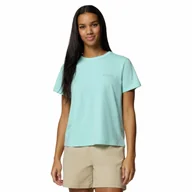 Koszulki i topy damskie - Damska koszulka Columbia Sun Trek Short Sleeve II Tee spray - L - miniaturka - grafika 1