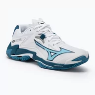 Buty sportowe męskie - Buty do siatkówki Mizuno Wave Lightning Z8 white/sailor blue/silver - miniaturka - grafika 1