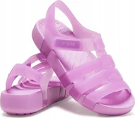 Buty dla dziewczynek - Crocs Crocs Isabella Jelly Kids Sandal 209837-6WQ Różowe 33/34 - miniaturka - grafika 1