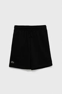 Spodnie i spodenki dla chłopców - Lacoste szorty dziecięce GJ0237 kolor czarny regulowana talia - grafika 1