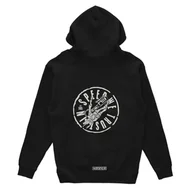 Odzież do sportów motorowych - Czarna bluza z kapturem SKULL PISTON-S - miniaturka - grafika 1
