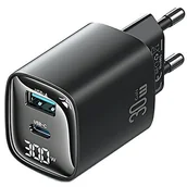 Ładowarki do telefonów - USAMS Ład. siec. CC229 30W GaN USB-C/USB-A Fast Charging XC Series czarny/black CC229TC01 - miniaturka - grafika 1