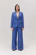 Marynarki i żakiety damskie - Żakiet lniany Murlo niebieski - miniaturka - grafika 1