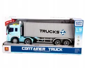 Samochody i pojazdy dla dzieci - Ciężarówka Z Kontenerem Klakson Dźwięk Silnika - miniaturka - grafika 1