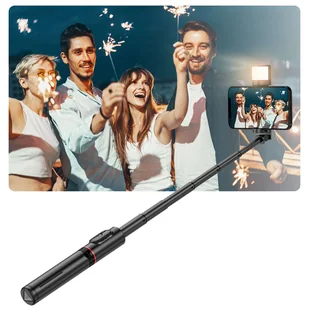 Selfie Stick Alogy Techsuit kijek do zdjęć selfie Tripod bezprzewodowy Bluetooth Remote z pilotem Black - Selfie stick - miniaturka - grafika 10