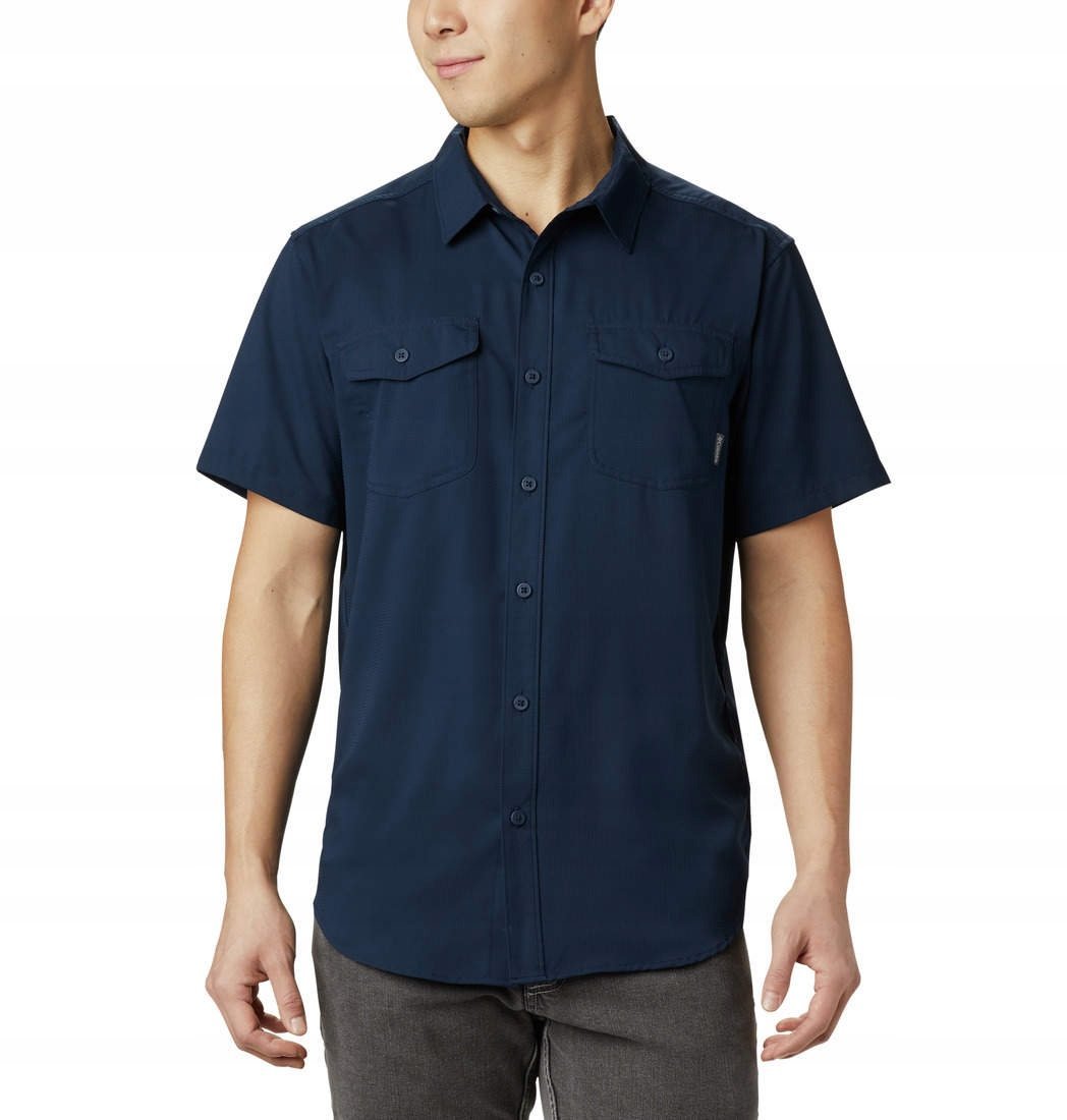 Koszula męska Columbia Utilizer II Solid S/S Shirt- Collegiate Navy XXL