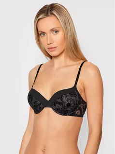 Biustonosze - Calvin Klein Underwear Biustonosz z fiszbiną 000QF6639E Czarny - grafika 1