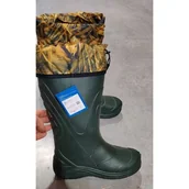 Obuwie robocze - Kalosz męski Eva khaki z kołnierzem - miniaturka - grafika 1