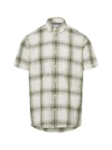 Camel Active Męska koszula casual Mężczyźni Regular Fit Bawełna biały|zielony w kratkę, L - Koszule męskie - miniaturka - grafika 1