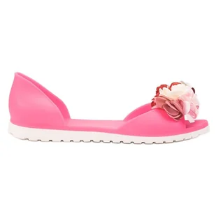 Ideal Shoes Meliski Z Kwiatami różowe - ButyModne - Baleriny - miniaturka - grafika 1