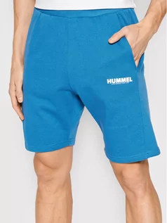 Spodnie sportowe męskie - Hummel Szorty sportowe Legacy 212568 Niebieski Regular Fit - grafika 1