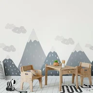 Wyposażenie pokoiku dziecięcego - Naklejka ścienna z motywem gór Ambiance Scandinavian Giant Mountains Dinka - miniaturka - grafika 1
