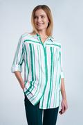 Koszule damskie - Koszula z wiskozy w pastelowe paski - Greenpoint - miniaturka - grafika 1