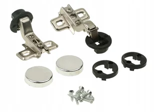 Zawias Puszkowy Do Szkła Zaślepka Komplet 2 szt - Zawiasy, okucia i inne akcesoria - miniaturka - grafika 1