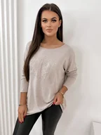 Bluzki damskie - BLUZKA GRAY BEŻOWA UNI - Ubra - miniaturka - grafika 1
