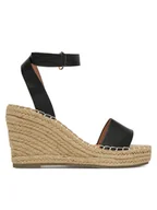 Espadryle damskie - DeeZee Espadryle JSZ2022-06 Czarny - miniaturka - grafika 1