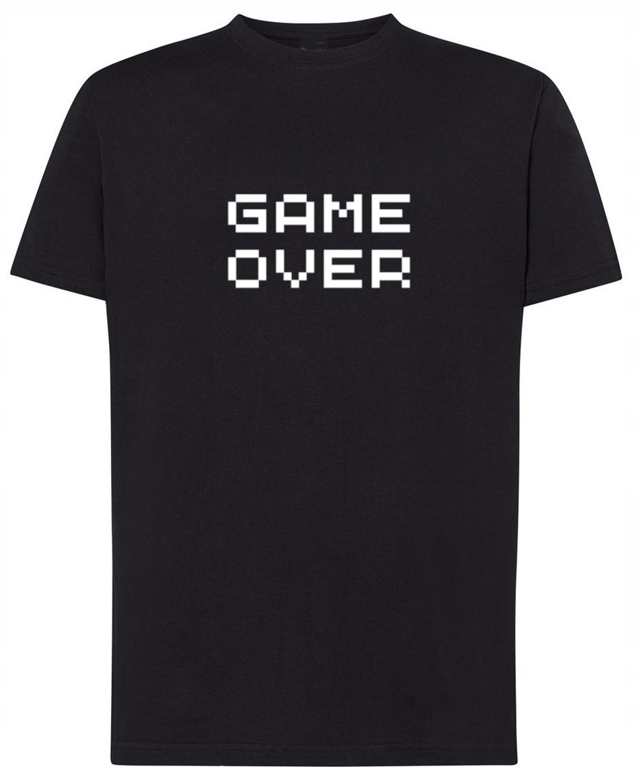 Fajny T-Shirt napis nadruk GAME OVER Rozm.XL