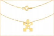 Naszyjniki - Puzzel SWAROVSKI naszyjnik pozłacany 45 cm nowość - miniaturka - grafika 1