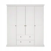 Szafy - Szafa biały mat duża z szufladami 182 x 61 x 201 cm Paris - miniaturka - grafika 1