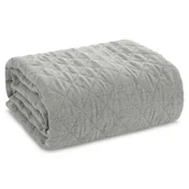 Narzuty - Narzuta 170 x 210 Pikowana Len1 Stalowy - miniaturka - grafika 1