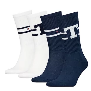 Tommy Hilfiger Skarpety męskie CLSSC (4 sztuki), granatowy/biały, 43-46 EU - Skarpetki męskie - miniaturka - grafika 1