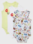 Body dla niemowląt - Guess Komplet 3 par body dziecięcych H3GW06 K6YW1 Kolorowy Regular Fit - miniaturka - grafika 1