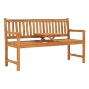 Ławki ogrodowe - vidaXL 3-osobowa ławka ogrodowa ze stolikiem, 150 cm, drewno tekowe - miniaturka - grafika 1