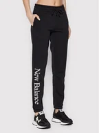 Spodnie sportowe damskie - New Balance Spodnie dresowe WP21508 Czarny Athletic Fit - miniaturka - grafika 1