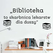 Pomoce naukowe - Naklejka: Biblioteka to skarbnica... - miniaturka - grafika 1