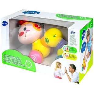 Gsieniczka Interaktywna jedzca kolorowa ZA1188 - Zabawki interaktywne dla dzieci - miniaturka - grafika 1