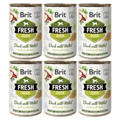 Mokra karma dla psów - Brit Fresh Kaczka z prosem 6 x 400 g - miniaturka - grafika 1