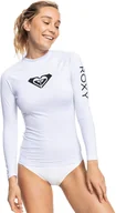 Koszulki i topy damskie - damska koszulka do pływania ROXY WHOLE HEARTED LS Bright White - WBB0 - miniaturka - grafika 1
