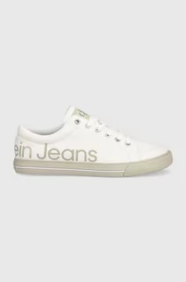 Trampki męskie - Calvin Klein Jeans Jeans tenisówki męskie kolor biały - grafika 1
