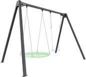 Place zabaw - Huśtawka podwójna na łożyskach stelaż 2-stanowiskowy PREMIUM MO-013 - Marbo Sport - miniaturka - grafika 1